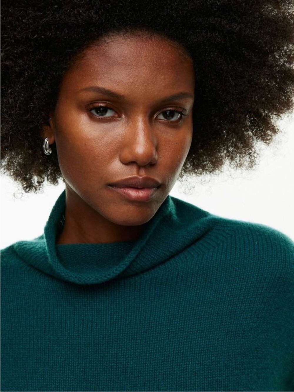 Aritzia Wilfred Luxe Cashmere Cyprie Sweater In Deep Pandora Green Size Medium - Picture 2 of 14